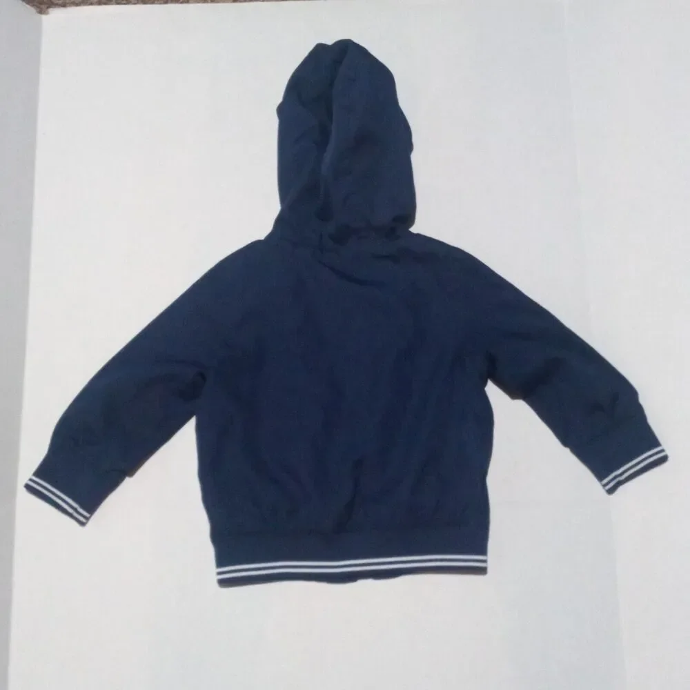 Baby Gap Factory Varsity Hooded Windbreaker Jacket-Size 2 Years/2T-Lined-Pockets